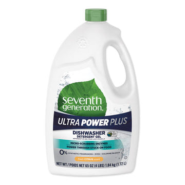 Seventh Generation® Natural Auto Dishwasher Gel, Ultra Power Plus, Fresh Citrus, 65 Oz Bottle, 6-ct freeshipping - TVN Wholesale